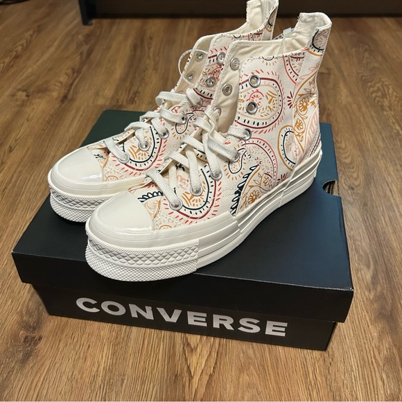 CONVERSE Chuck 70 Plus High 'Crafted Evolution' platform lace up shoes sneakers - Picture 2 of 7